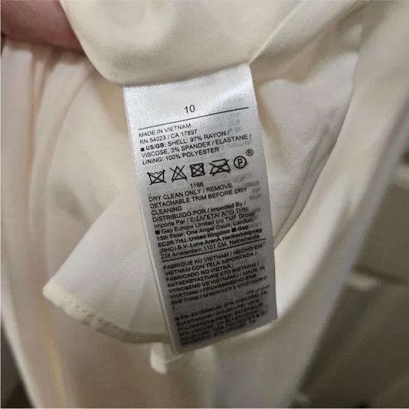 Banana Republic Halter Dress Cream Maxi Size 10 EUC - Picture 10 of 13